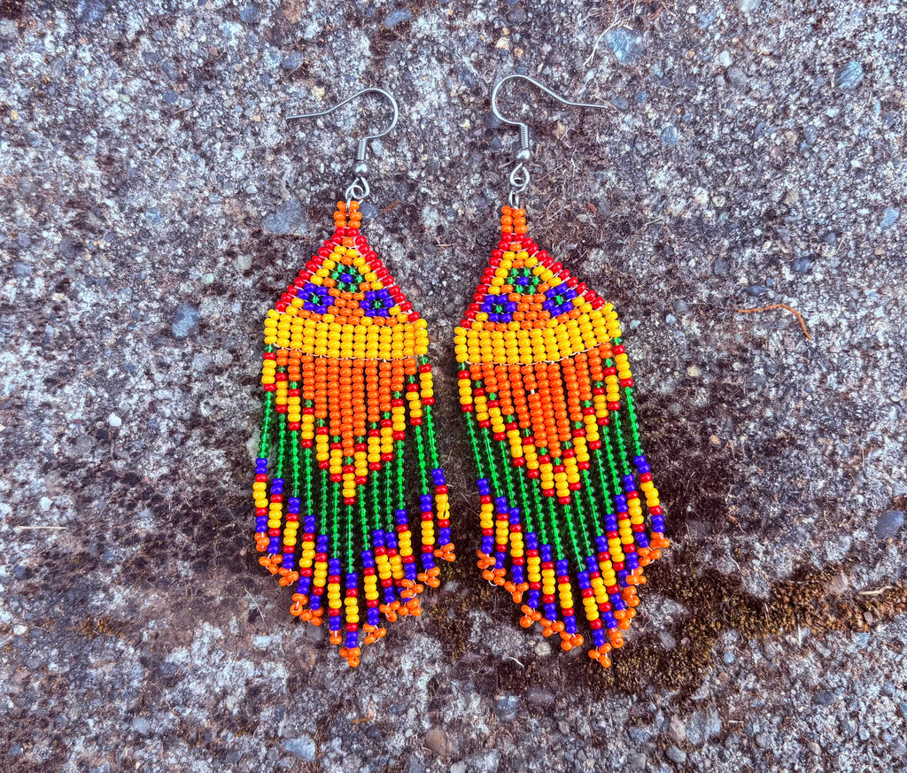 ᏧᎾᏓᏚᏗ ; "Coyote" Heritage Earrings